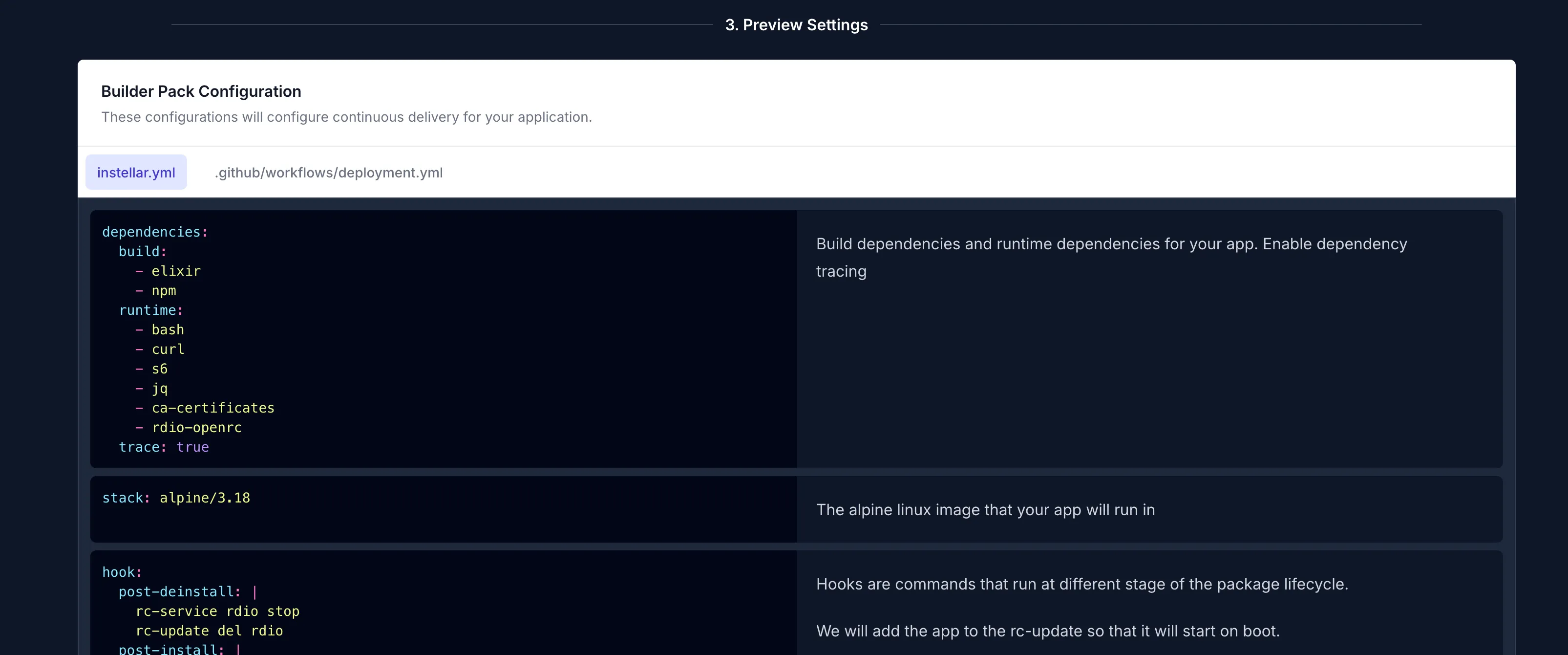 generated config