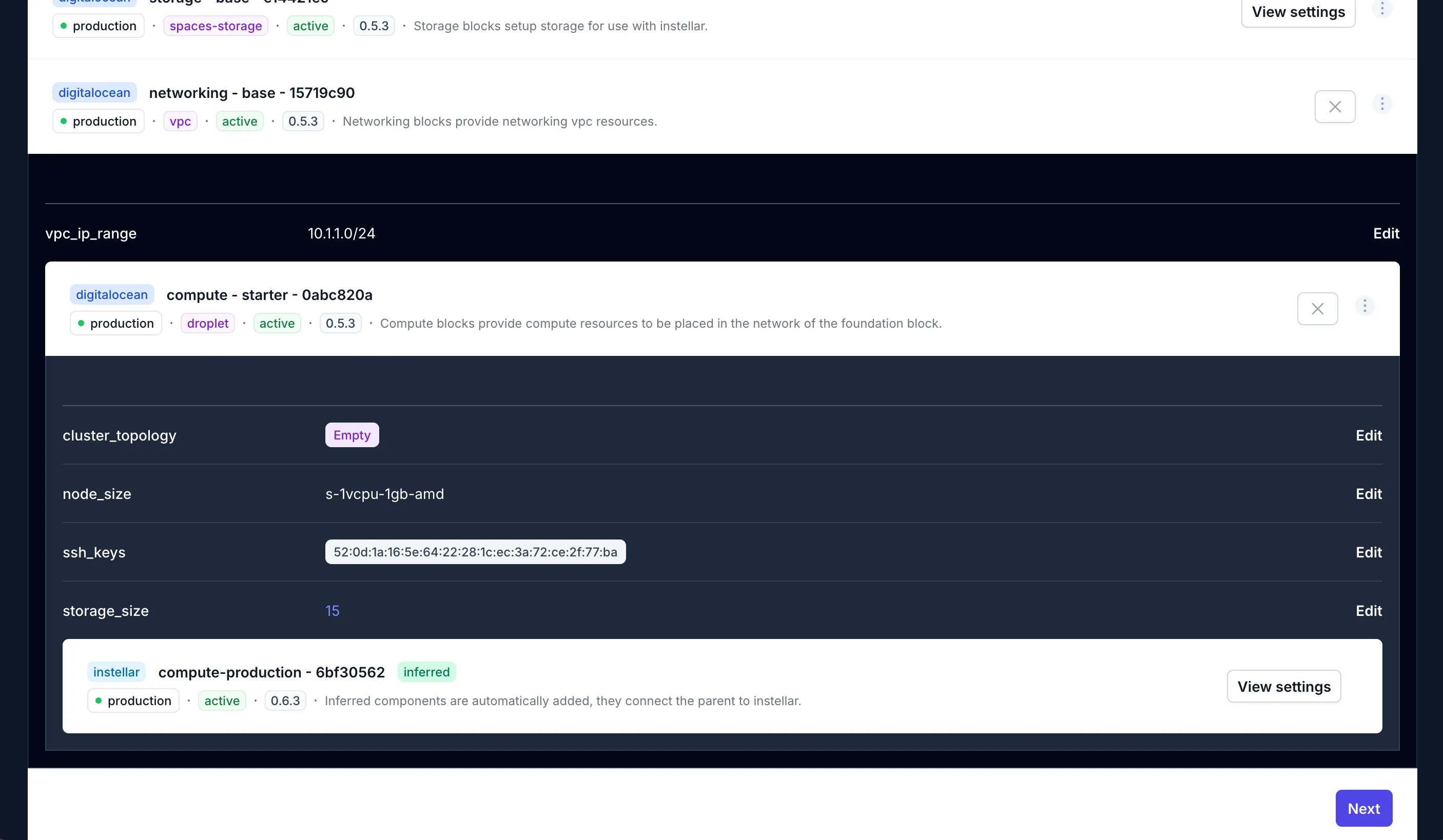 reference digitalocean ssh key in opsmaru